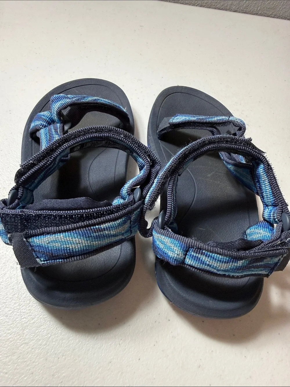 Teva Kids Navy Sandals with Blue Multi-Striped Webbing